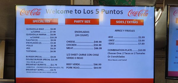 Menu photo 8 Los Cinco Puntos Los Angeles, CA Menu photo 8 Los Cinco Puntos Los Angeles, CA