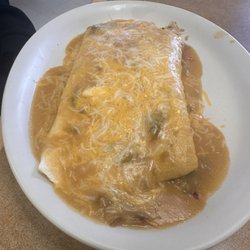 Sunset Grill - Burrito smothered in green chile
