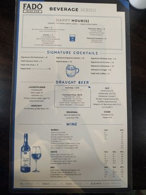 Menu photo 2 Fadó Irish Pub Atlanta, GA Menu photo 2 Fadó Irish Pub Atlanta, GA