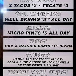 Korner Pocket - Daily Specials (June 2025)