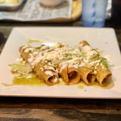 Made In Mexico - Flautas - the sauce on these was crazy good, but the dish was cold & soggy. Only the ends had a slight crisp. ($16.95)