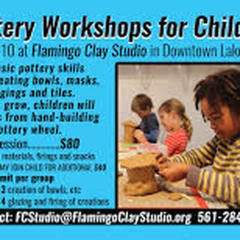Flamingo Clay Studio - Children's Pottery Classes are held weekly in four week session.  Your child can start at any time. - Art Classes Near Me - Lake Worth, Florida
