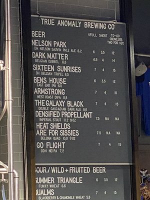 Menu photo 1 True Anomaly Brewing Company Houston, TX Menu photo 1 True Anomaly Brewing Company Houston, TX