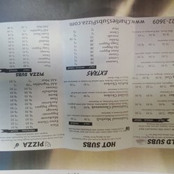 Charlie’s Pizza & Subs - Menu