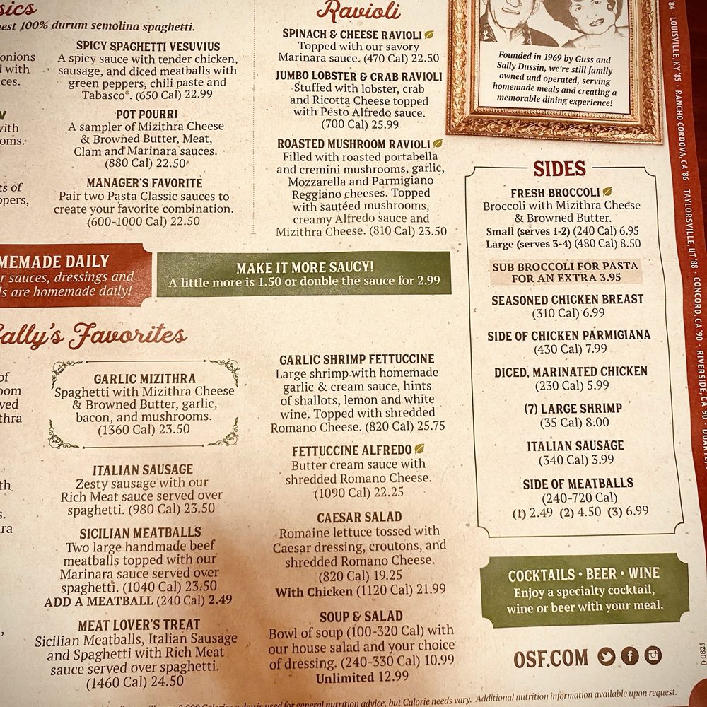 The Old Spaghetti Factory - Menu - Italian Near Me - Duarte, California The Old Spaghetti Factory - Menu - Italian Near Me - Duarte, California