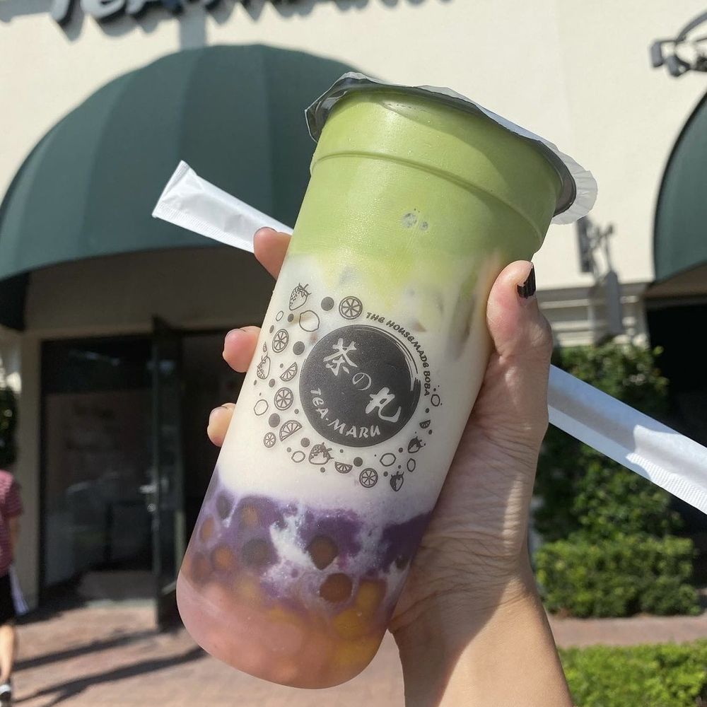 Tea Maru - Purple sweet potato fluffy matcha - Bubble Tea Near Me - Irvine, California