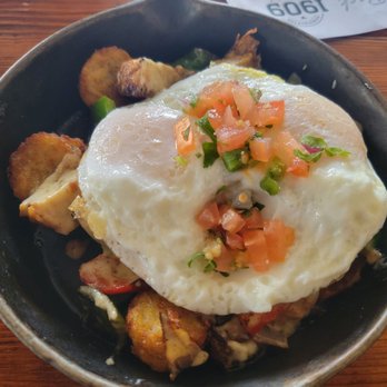 1909 - Pork belly tots with over easy eggs - Bars Near Me - Temecula, California