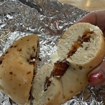 Ripple Bagel & Deli - Five-0 bacon and cream cheese - Bagels Near Me - Indianapolis, Indiana