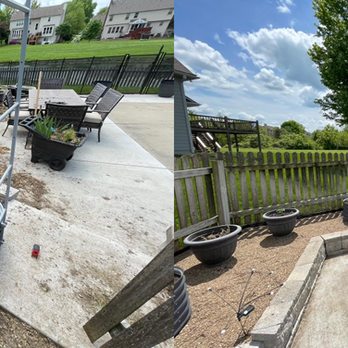Simple Project KC - Concrete patio + landscaping refreshed - Landscaping Near Me