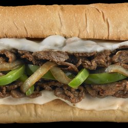 Which Wich - Philly Cheese Steak-sirloin steak, provolone, caramelized onions, sauteed bell peppers