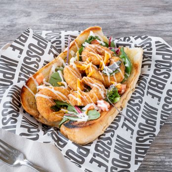 10x vegan - FRIED SHRIMP POBOY - Vegan Near Me - Pompano Beach, Florida