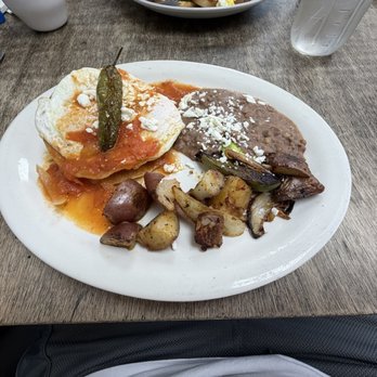 Casa de Nati - Huevos Rancheros with breakfast potatoes - New American Near Me - San Fernando Valley, California Casa de Nati - Huevos Rancheros with breakfast potatoes - New American Near Me - San Fernando Valley, California