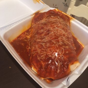 Jorge's El Tapatio - Chicken Burrito, Wet (3.5 or 4 of 5 stars according to my hubby, but also the best enchilada sauce and shredded chicken he's tried in Tracy) - Mexican Near Me - Tracy, California Jorge's El Tapatio - Chicken Burrito, Wet (3.5 or 4 of 5 stars according to my hubby, but also the best enchilada sauce and shredded chicken he's tried in Tracy) - Mexican Near Me - Tracy, California