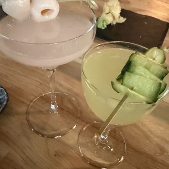 Sugo Hand Roll Bar - Lychee martini & basil gimlet - Sushi Bars Near Me - Seattle, Washington