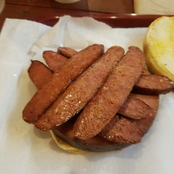 Smokin' Joe's Rib Ranch - Bologna and Hot link sandwich - Barbeque Near Me - Rush Springs, Oklahoma Smokin' Joe's Rib Ranch - Bologna and Hot link sandwich - Barbeque Near Me - Rush Springs, Oklahoma