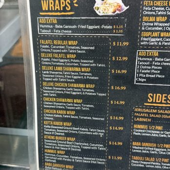 Truly Mediterranean - Wrap menu - Mediterranean Near Me - San Francisco, California