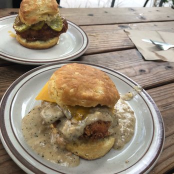Pine State Biscuits - Reggie Deluxe (front), McIsley (back) - Southern Near Me - Portland, Oregon Pine State Biscuits - Reggie Deluxe (front), McIsley (back) - Southern Near Me - Portland, Oregon