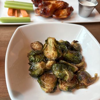 Oar & Iron - Oak & Iron Wings and crispy Brussel Sprouts - Seafood Near Me - Fort Myers, Florida Oar & Iron - Oak & Iron Wings and crispy Brussel Sprouts - Seafood Near Me - Fort Myers, Florida