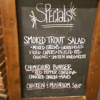 Bell's Eccentric Cafe - Specials. The chimichuri burger was very good. - Music Venues Near Me - Kalamazoo, Michigan