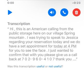 Public Storage - Voicemail left - Self Storage Near Me - Las Vegas, Nevada