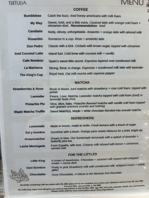 Menu photo 1 Tertulia Columbus, OH