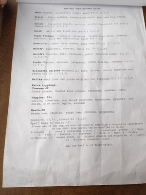 Menu photo 5 Gallery Cafe Gort, G