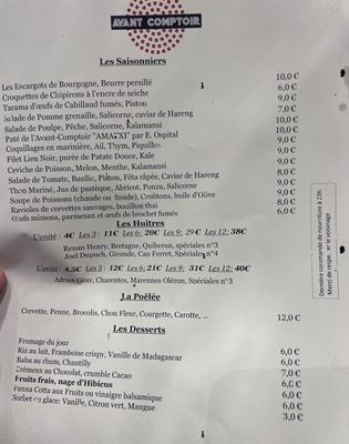 Menu photo 7 L'Avant Comptoir de la Mer Paris, 75 Menu photo 7 L'Avant Comptoir de la Mer Paris, 75