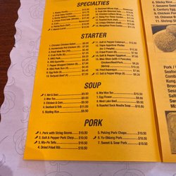 Papa Chen - Menu