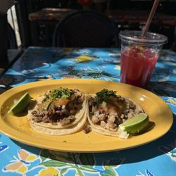 Grilly's Restaurant - Happy hour (3pm to 5 pm) street tacos. $3 per street taco (chicken, steak) and $3 agua fresca (watermelon.)