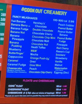 Menu photo 3 Cook Out Mechanicsville, VA