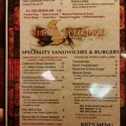 Smoke House Restaurant - Menu