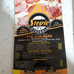 Stevie V's Pizzeria - Menu