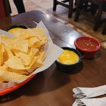La Roca - Hot chips with mild salsa and cheese - Mexican Near Me - Marietta, Oklahoma