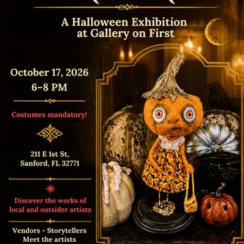 Gallery on First - Join us at Gallery on First for an evening of art, Halloween spirit, and celebration! - Art Galleries Near Me - Sanford, Florida Gallery on First - Join us at Gallery on First for an evening of art, Halloween spirit, and celebration! - Art Galleries Near Me - Sanford, Florida