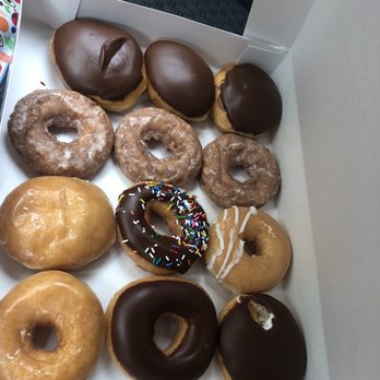 Krispy Kreme - This was an assorted dozen ,finger holes in donuts include - Donuts Near Me - Rock Hill, South Carolina