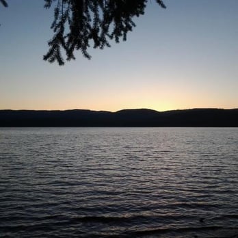 Oak Fork Campground - Sunset. Timothy Lake. July 2013 from the Charlie Rost Bench. - Campgrounds Near Me
