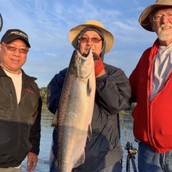 Curly Guide Service - Harry's 1st salmon.