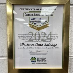 Westover Auto Salvage - CAR & Gold Seal Certified