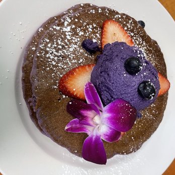 Guieb Cafe - Ube pancakes - New American Near Me - Aiea, Hawaii