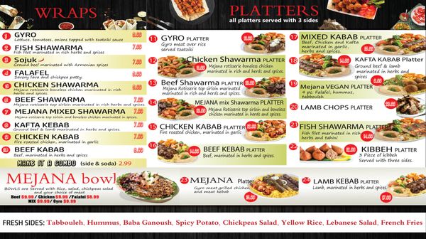 Menu photo 4 Mejana Mediterranean Grille Orlando, FL Menu photo 4 Mejana Mediterranean Grille Orlando, FL