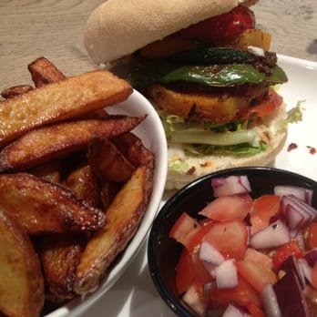Catcher In The Rye - Chips, chunky salsa, and roasted veggie stack sandwich! - Pubs Near Me - London, XGL Catcher In The Rye - Chips, chunky salsa, and roasted veggie stack sandwich! - Pubs Near Me - London, XGL