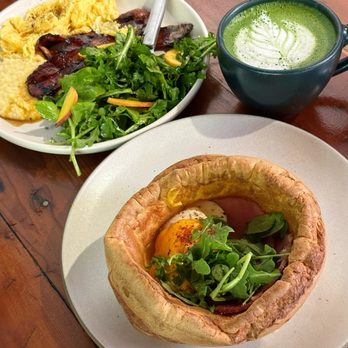 Manuela - House Bacon, Matcha Latte, Popover Benedict - New American Near Me - Los Angeles, California Manuela - House Bacon, Matcha Latte, Popover Benedict - New American Near Me - Los Angeles, California