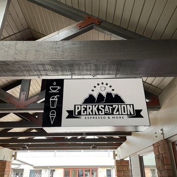 Perks At Zion - Signage - Coffee & Tea Near Me - Springdale, Utah