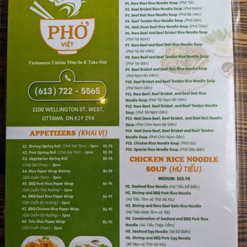 Phở Việt - Menu - Vietnamese Near Me - Ottawa, Ontario Phở Việt - Menu - Vietnamese Near Me - Ottawa, Ontario