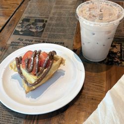 Just Love Coffee Cafe - McEwen - Stuffed Nutella waffle and Chai