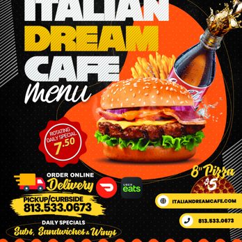 Italian Dream Cafe - Takeout, eat in, pickup or delivery! - Wraps Near Me - Tampa, Florida Italian Dream Cafe - Takeout, eat in, pickup or delivery! - Wraps Near Me - Tampa, Florida