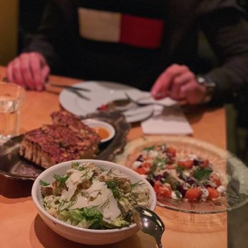 Cadet - Little gem lettuce salad with smoked mackerel vinaigrette, fresh trout with beets, crème fraîche with dill and crispy rice - Bars Near Me - Montreal, Quebec