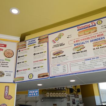Timmy T's Gourmet Grinders - Menu - Sandwiches Near Me - Honolulu, Hawaii Timmy T's Gourmet Grinders - Menu - Sandwiches Near Me - Honolulu, Hawaii