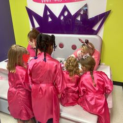 Shear Madness Haircuts for Kids - Glitter tattoo, nails, and sparkly eyeshadow!
