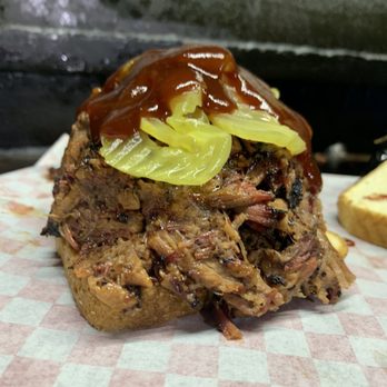 Phat Baby BBQ - Chop beef sandwich with pickles - Caterers Near Me Phat Baby BBQ - Chop beef sandwich with pickles - Caterers Near Me